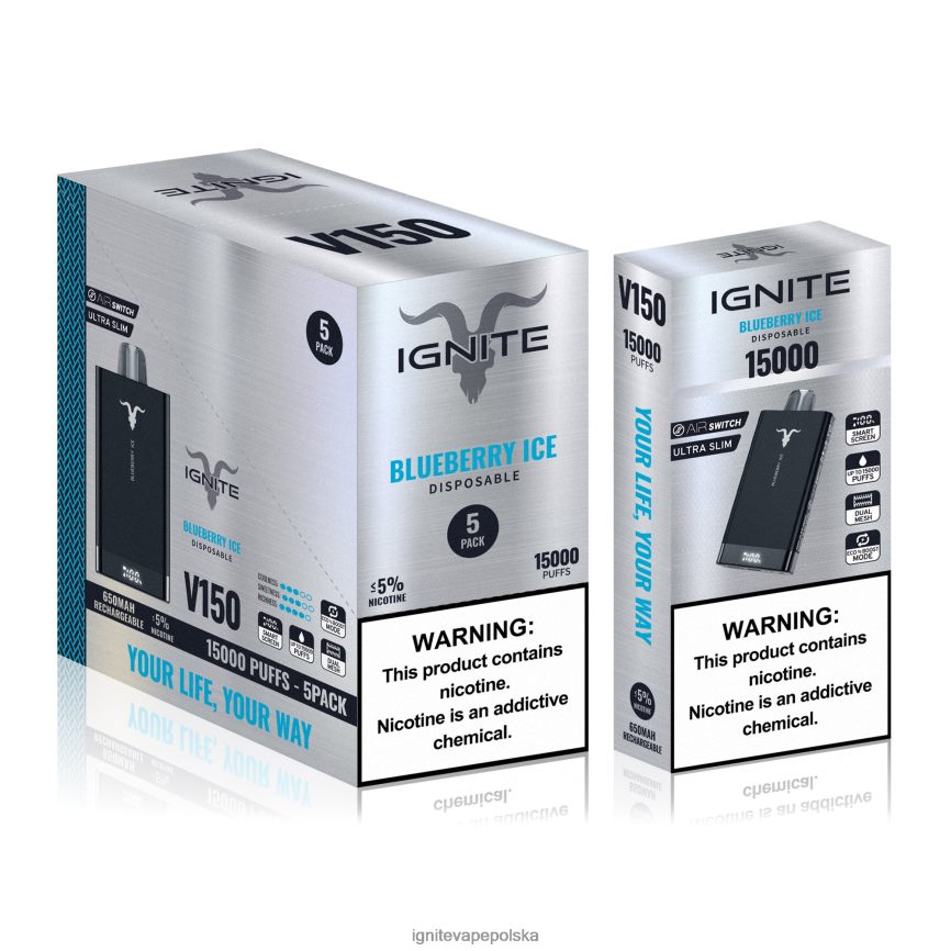 Ignite Polska | IGNITE V150 vape pen 5-pak lód jagodowy 0648NZ82